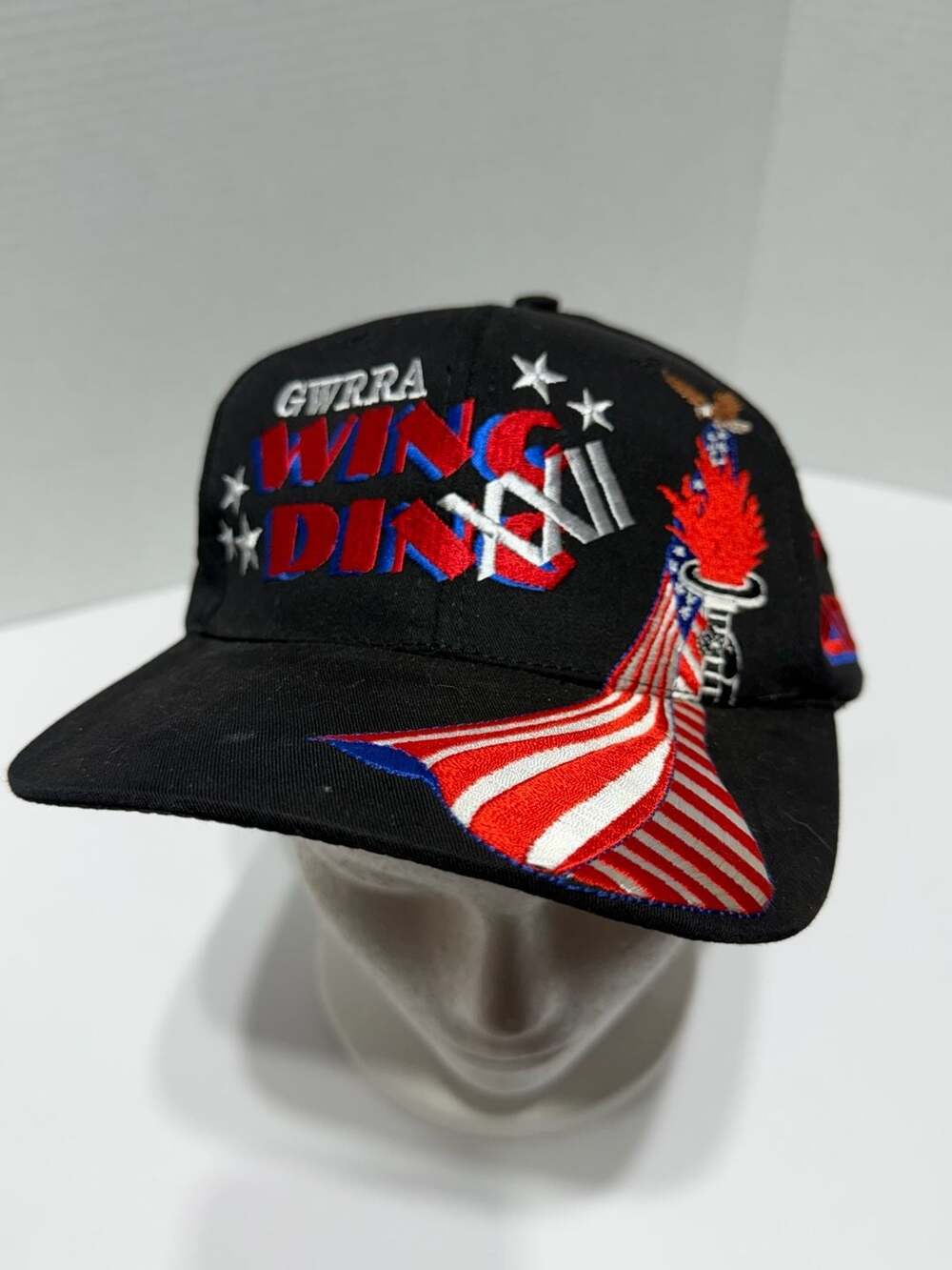 Vintage 2000 GWRRA Wing Ding XXII Billings Montana Patriotic Baseball Cap Hat